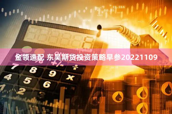 金领速配 东吴期货投资策略早参20221109