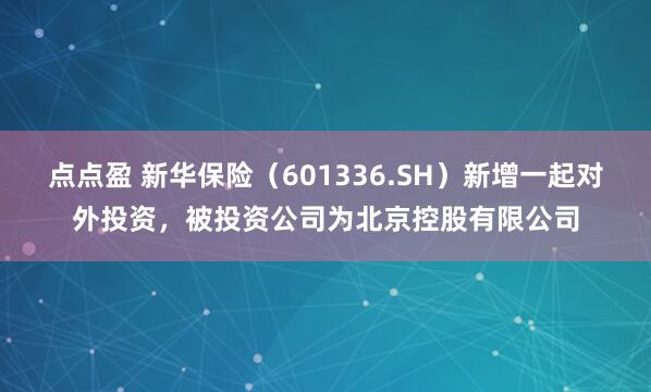 点点盈 新华保险(601336.SH)新增一起对外投资,被投资公司为北京控股有限公司