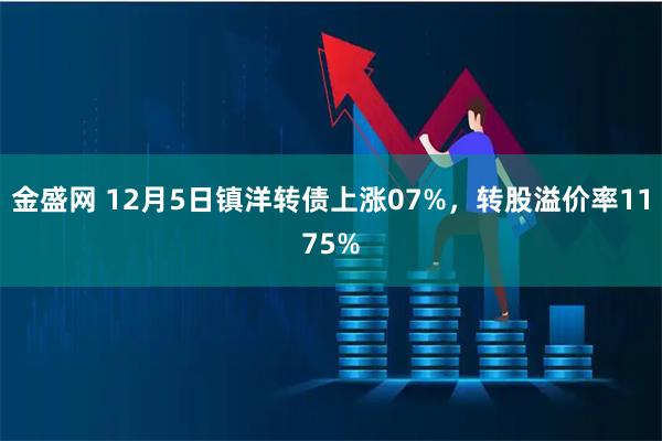 金盛网 12月5日镇洋转债上涨07%，转股溢价率1175%